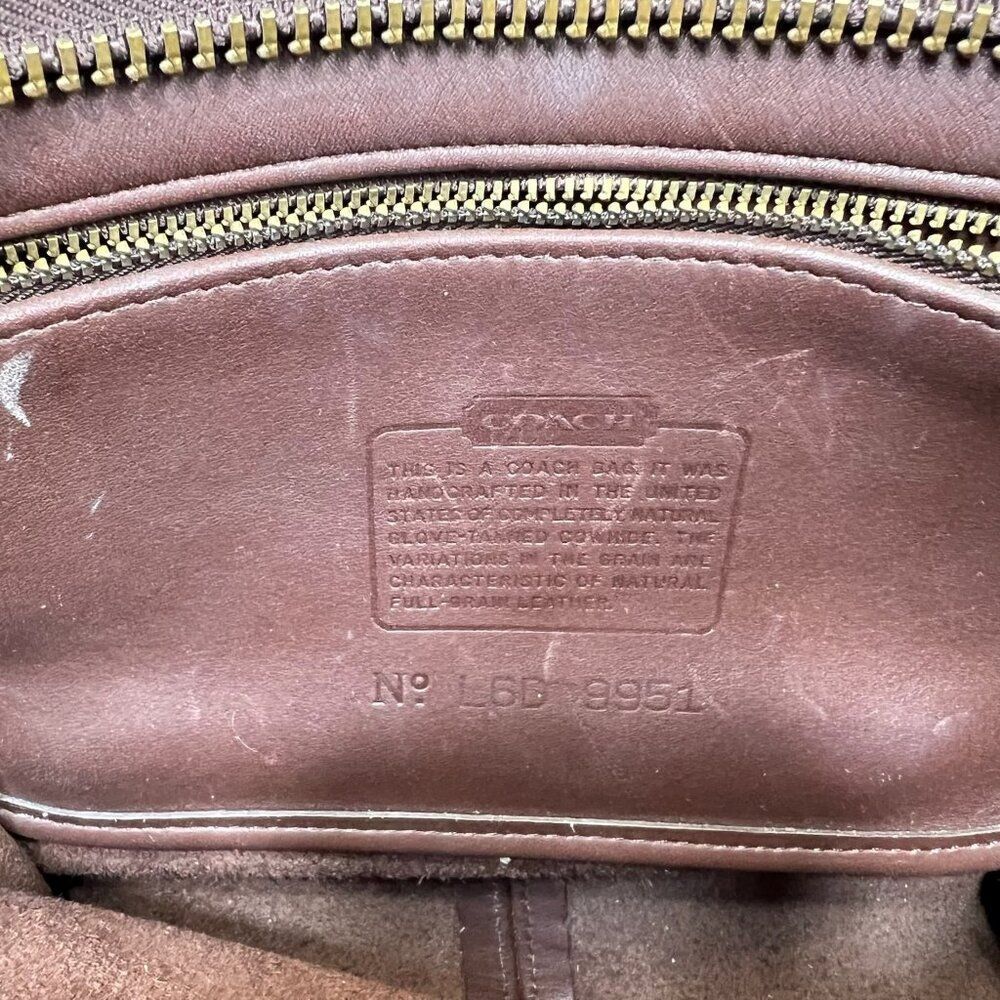 Vintage Coach Patricia Legacy Saddle Crossbody Bag Dark Brown Leather 9951 - Picture 6 of 11